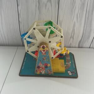 Vintage Fisher Price Little People 1966 Musical Ferris Wheel wind up 969 Flawed